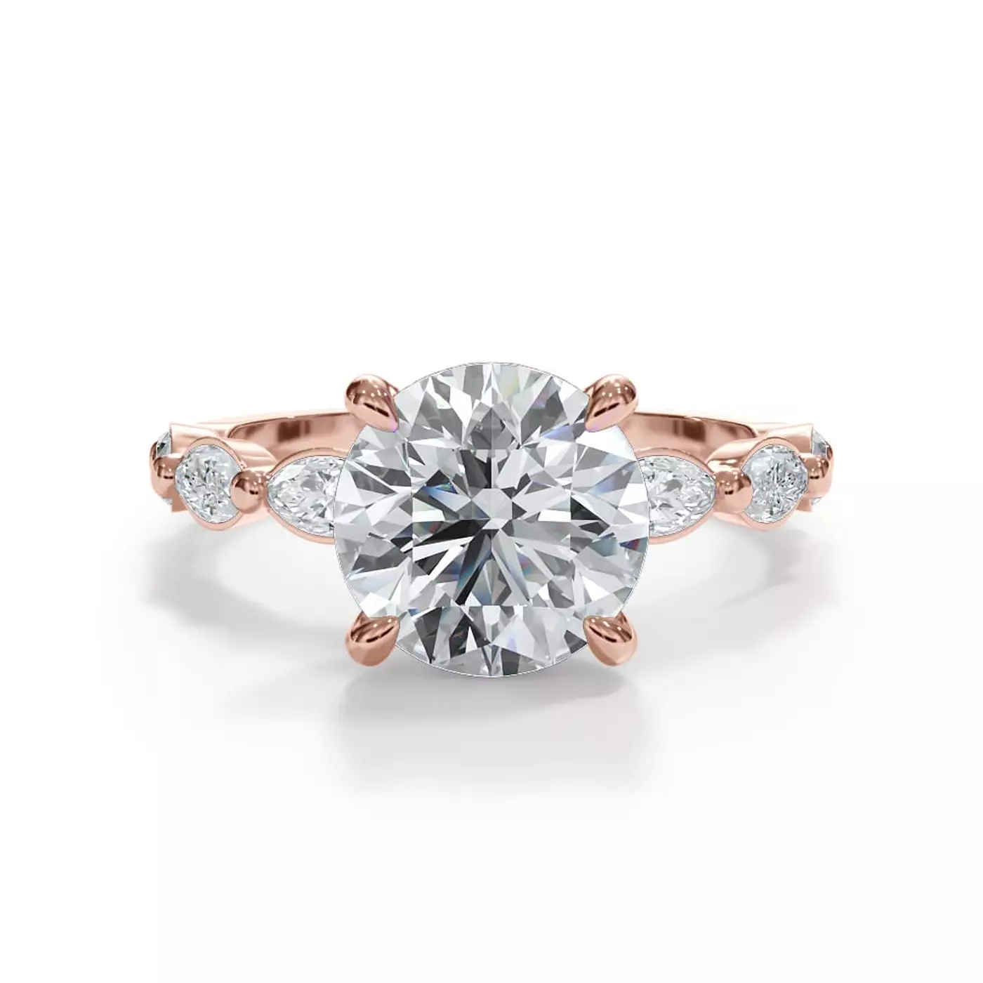 Secret Halo Sparkle 14K Rose Gold Engagement Ring