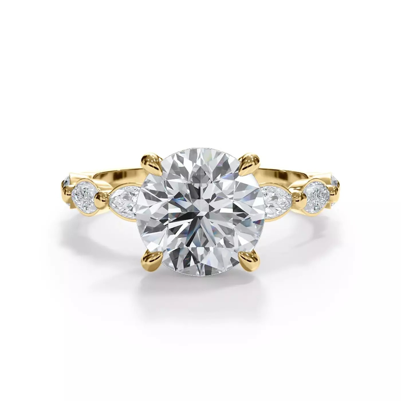 Secret Halo Sparkle 14K Yellow Gold Engagement Ring