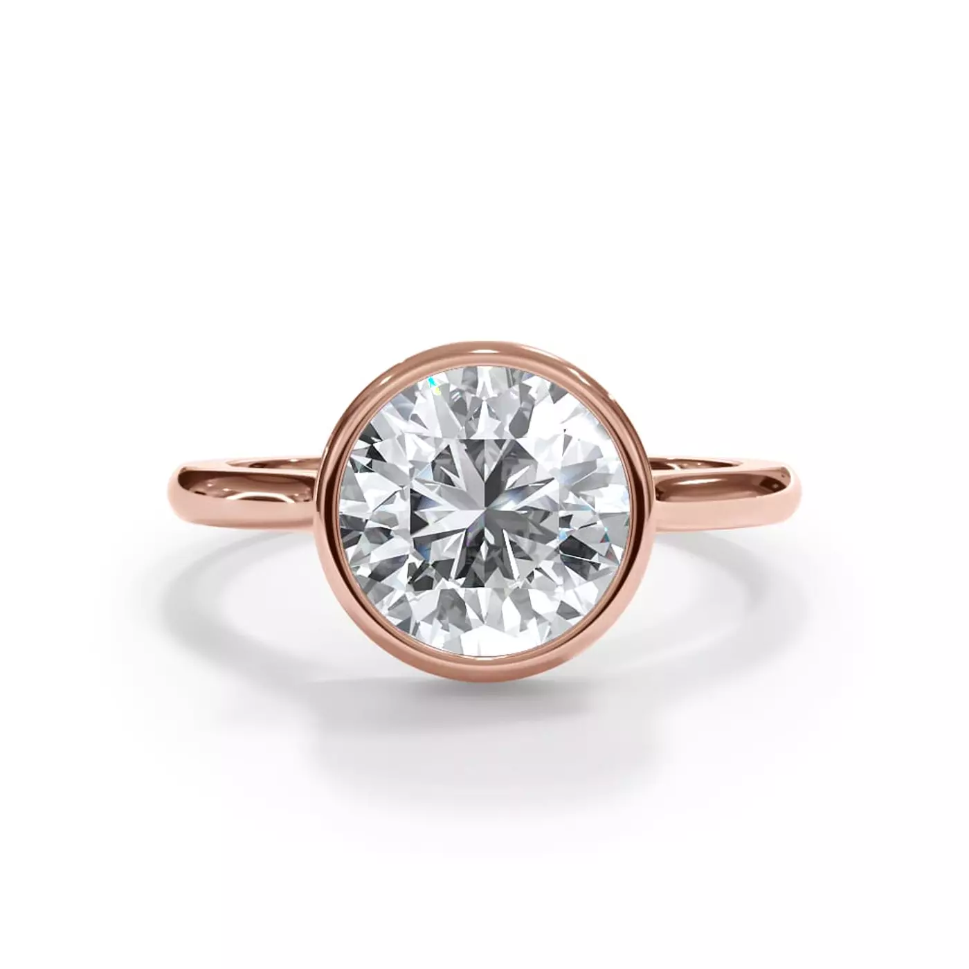 Secret Halo Sparkle 18K Rose Gold Engagement Ring