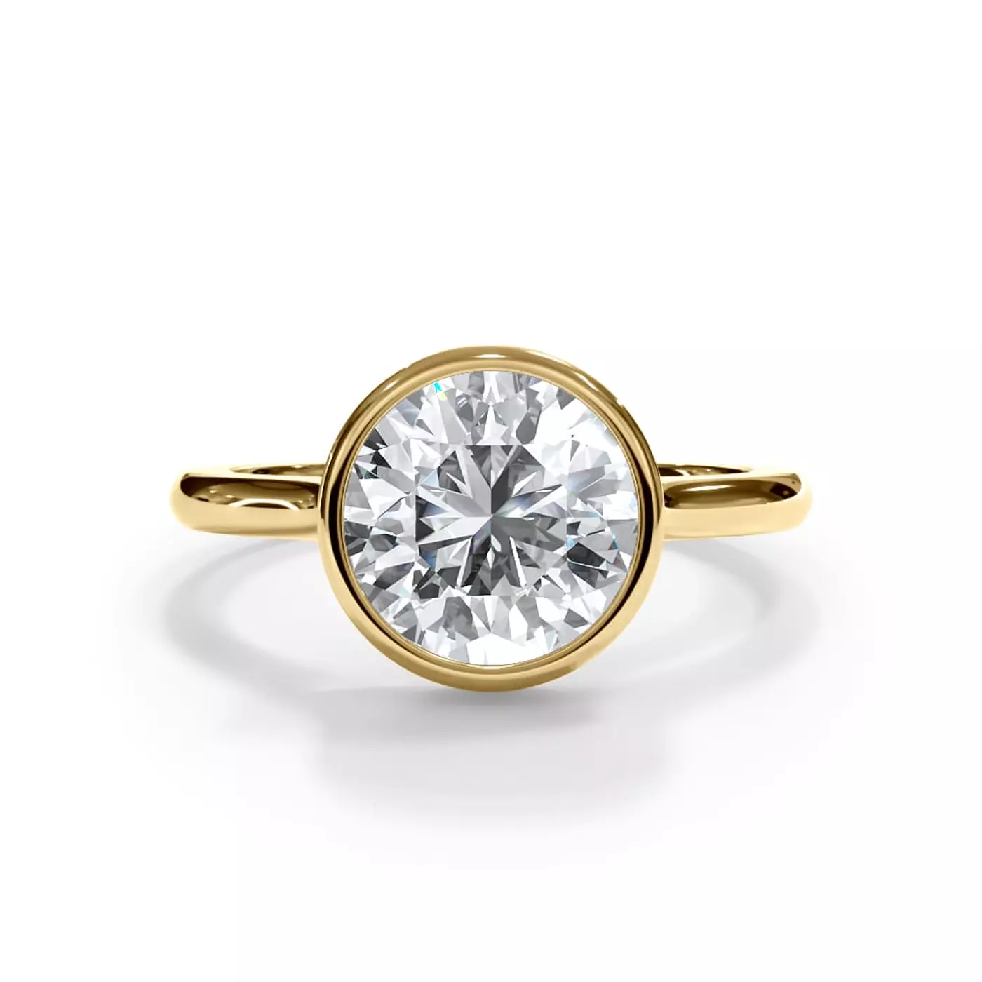Secret Halo Sparkle 18K Yellow Gold Engagement Ring
