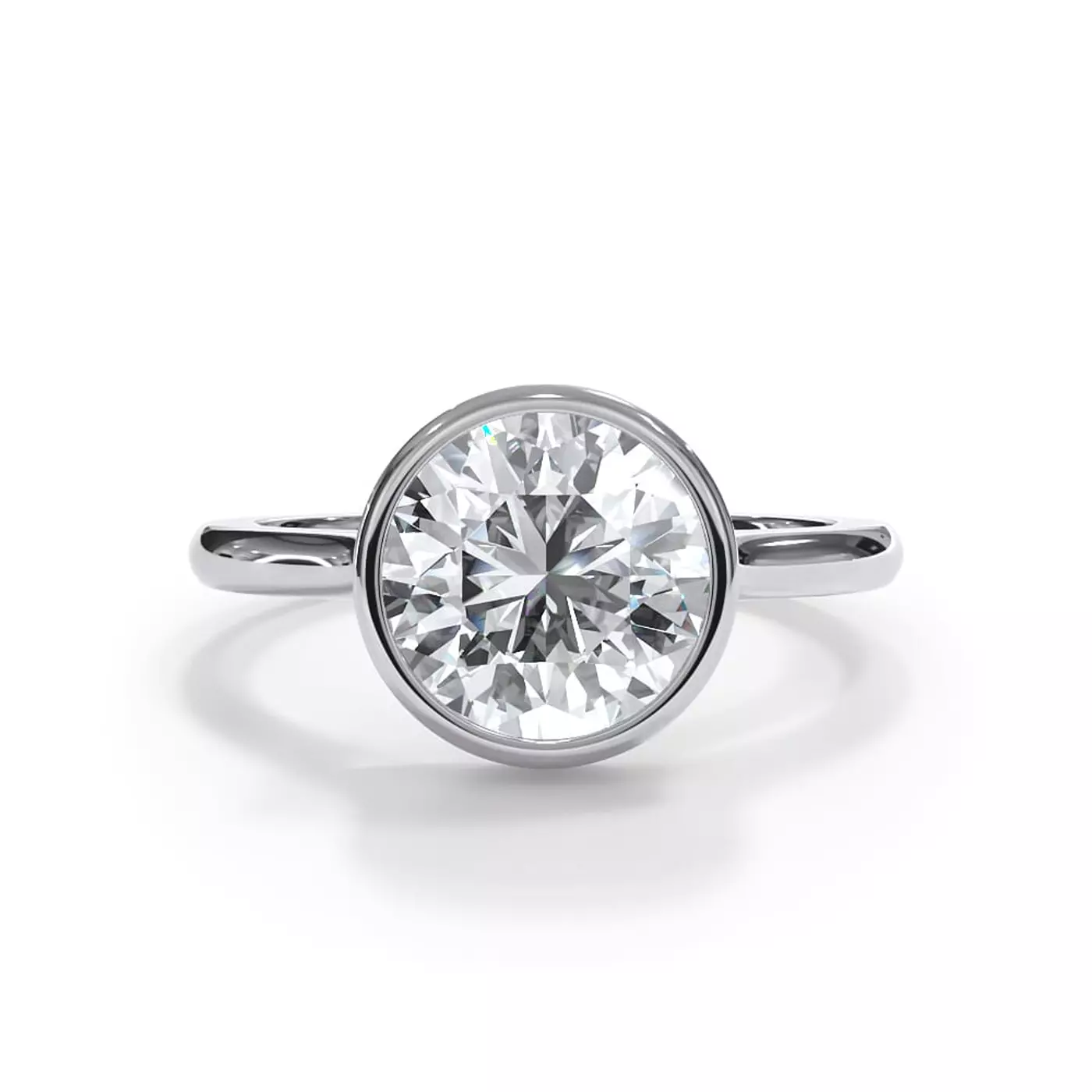 Secret Halo Sparkle Platinum Engagement Ring