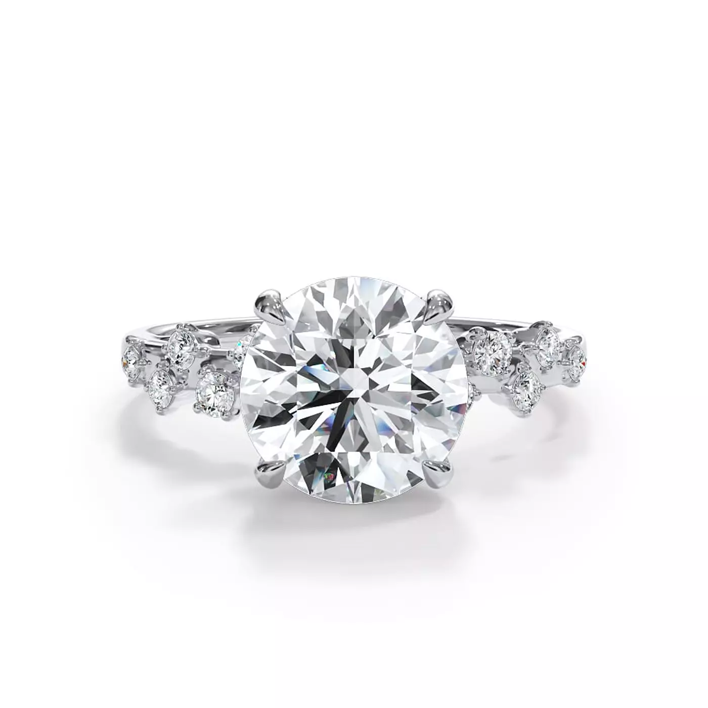 Concealed Halo Sparkle Platinum Engagement Ring