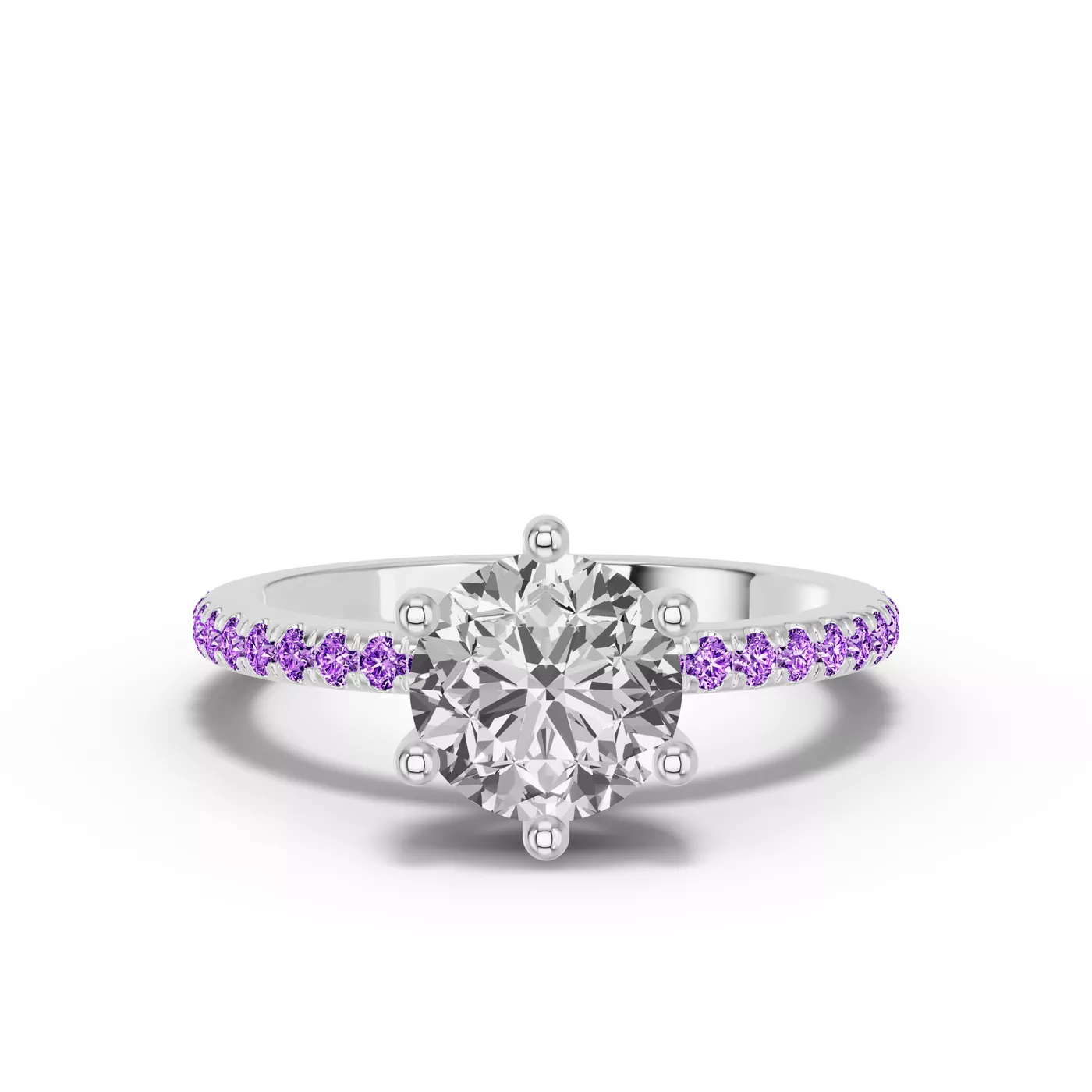 Radiant Halo Frame Platinum Engagement Ring