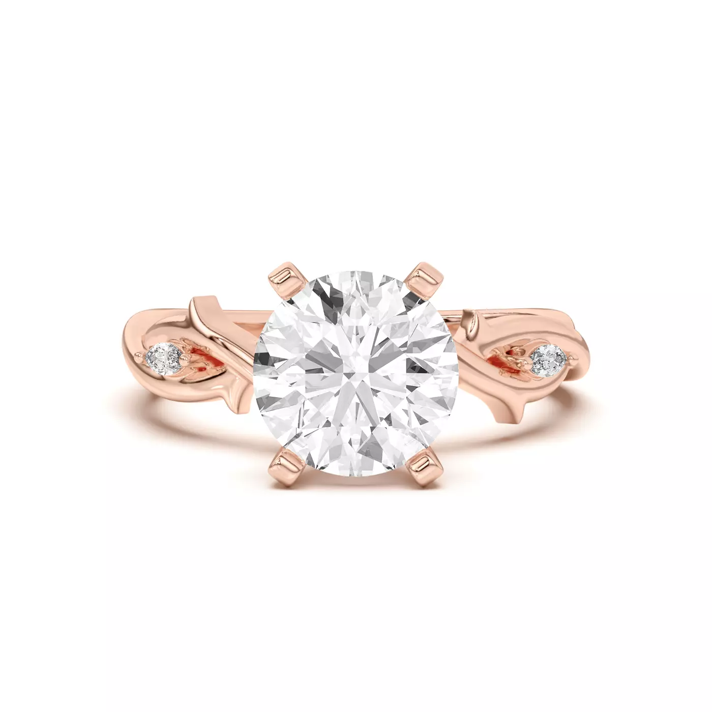 Marquise-Inspired Shape 14K Rose Gold Engagement Ring