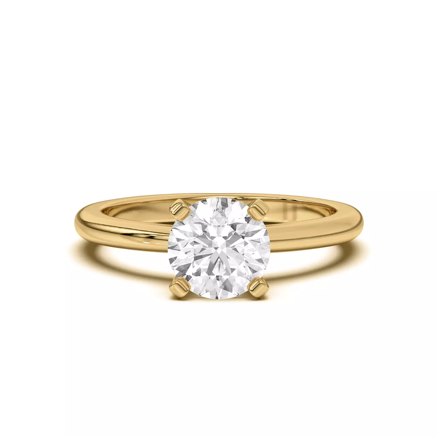 Classic Solitaire Focus 18K Yellow Gold Engagement Ring