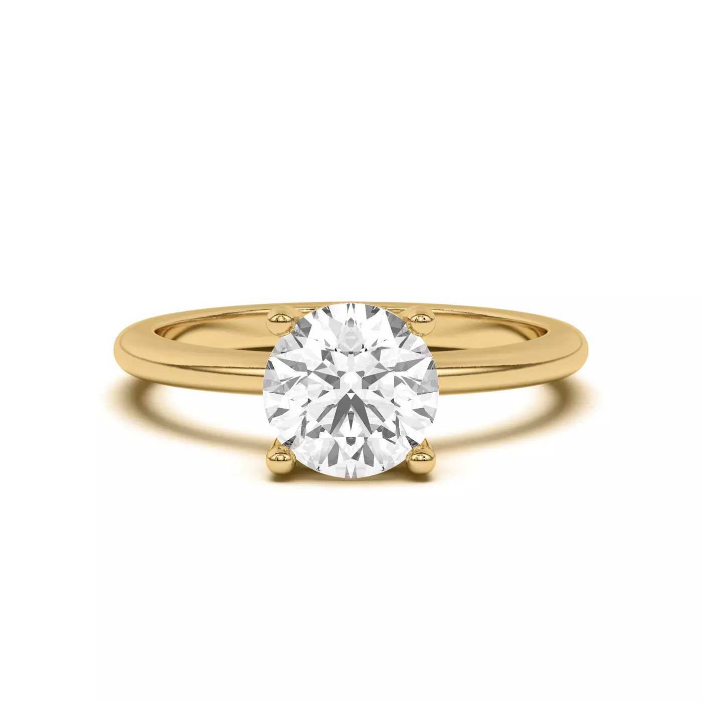 Classic Solitaire Focus 18K Yellow Gold Engagement Ring