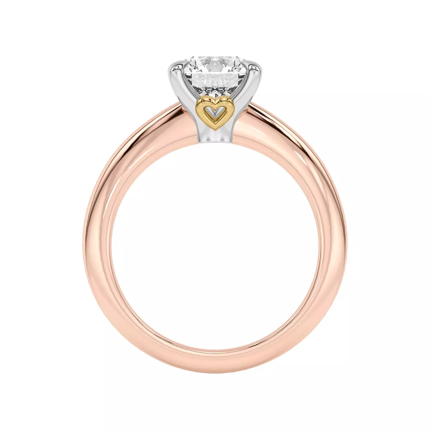 Classic Solitaire Focus 14K Rose Gold Engagement Ring