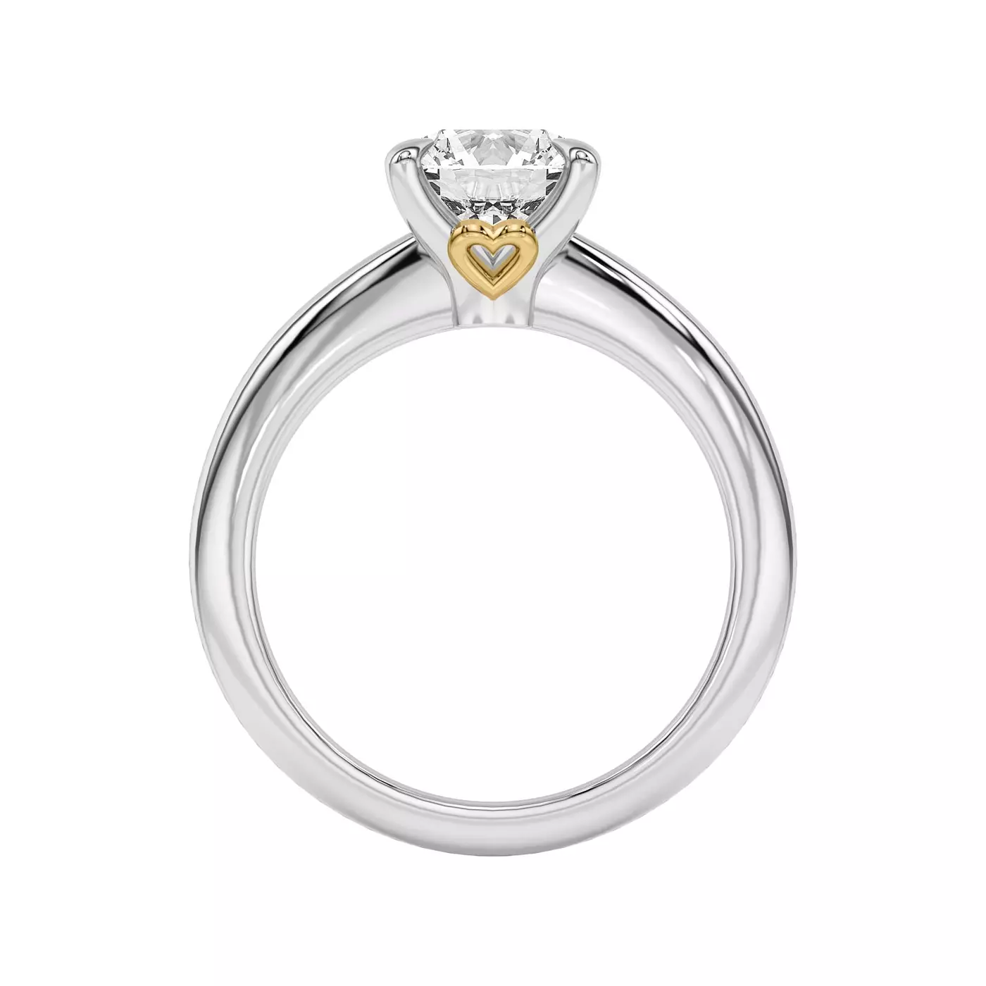Classic Solitaire Focus 14K White Gold Engagement Ring