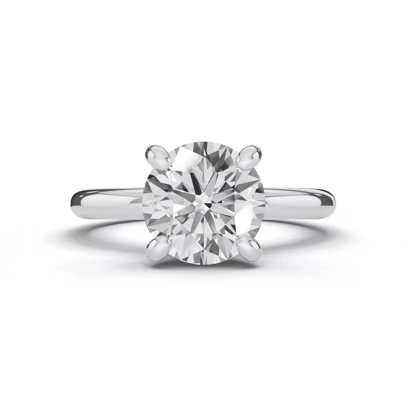 Hidden Halo Sparkle Platinum Engagement Ring