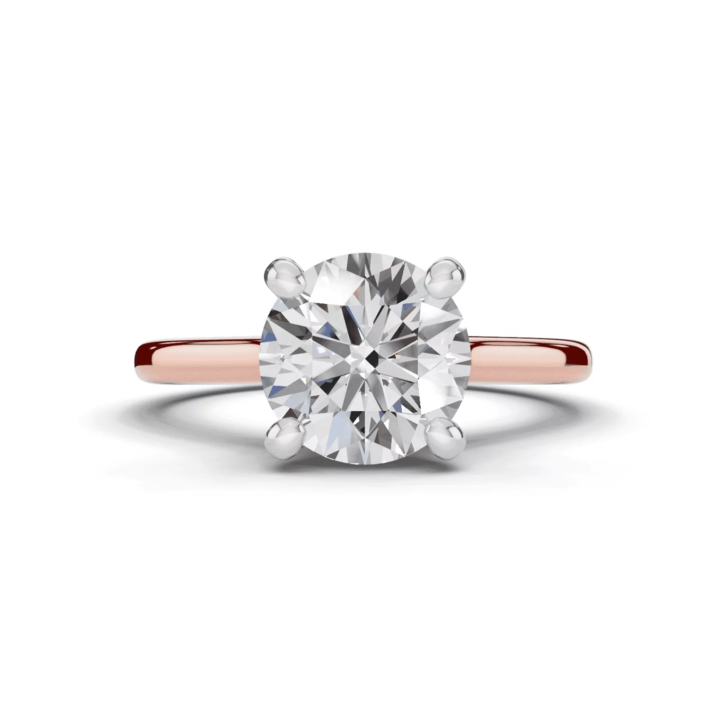 Secret Halo Sparkle 18K Rose Gold Engagement Ring