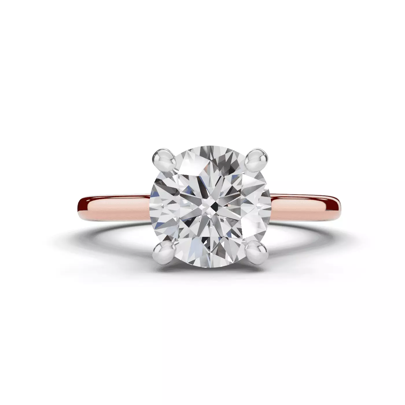 Secret Halo Sparkle 18K Rose Gold Engagement Ring