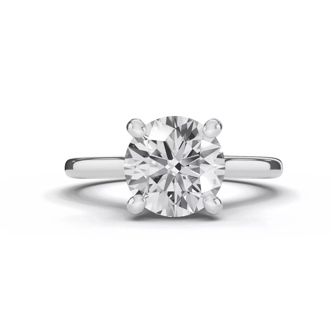 Secret Halo Sparkle 18K White Gold Engagement Ring