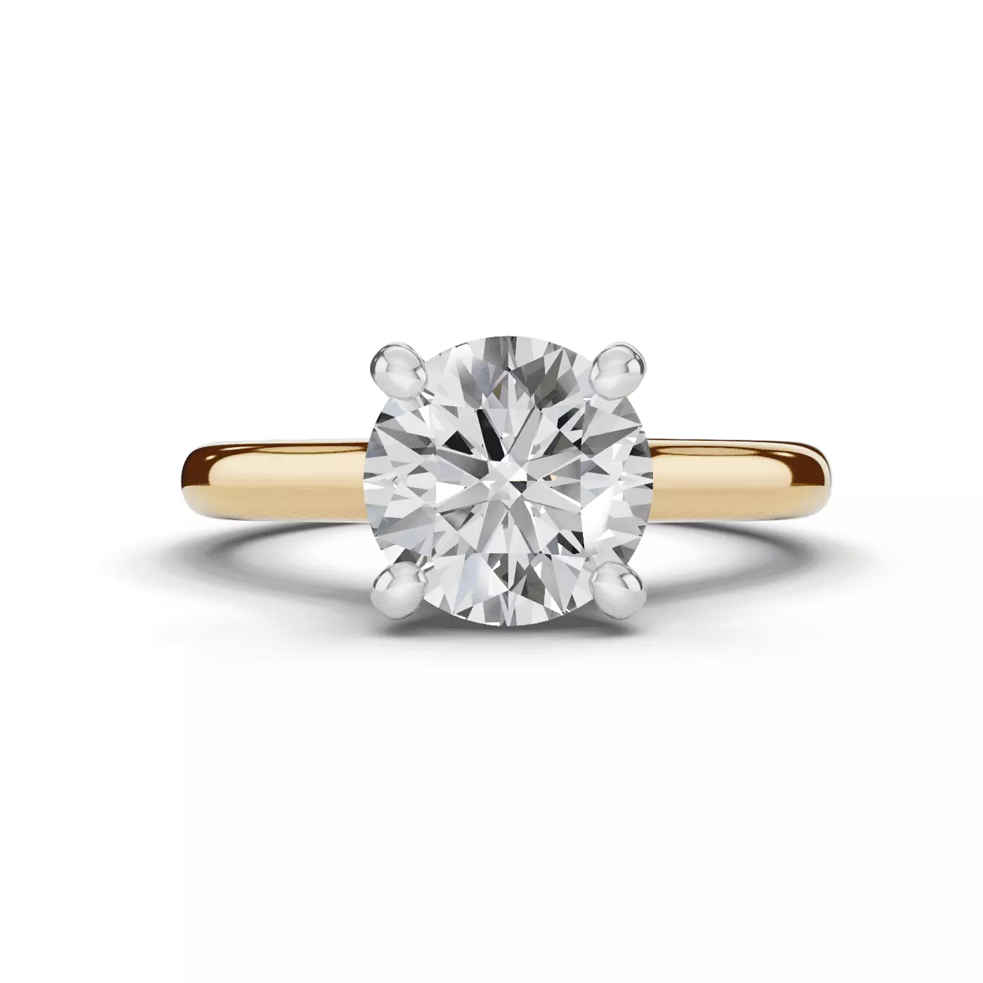 Concealed Halo Sparkle 14K Yellow Gold Engagement Ring
