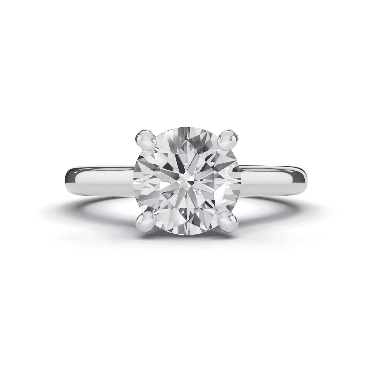 Concealed Halo Sparkle Platinum Engagement Ring