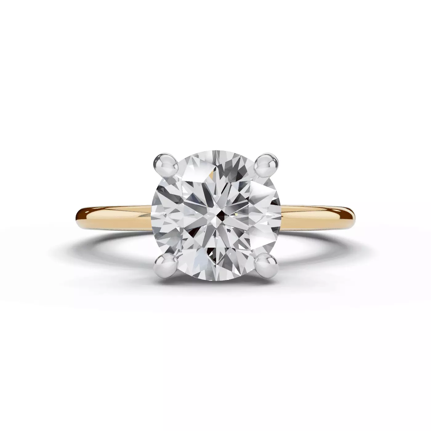 Concealed Halo Sparkle 14K Yellow Gold Engagement Ring