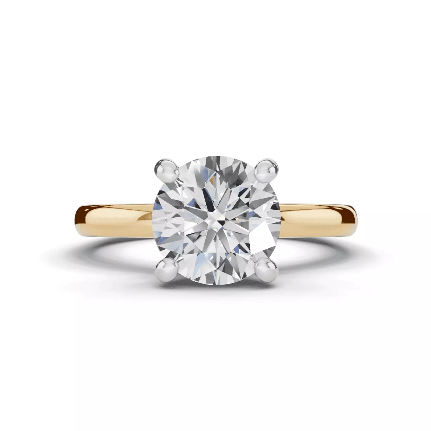 Concealed Halo Sparkle 14K Yellow Gold Engagement Ring