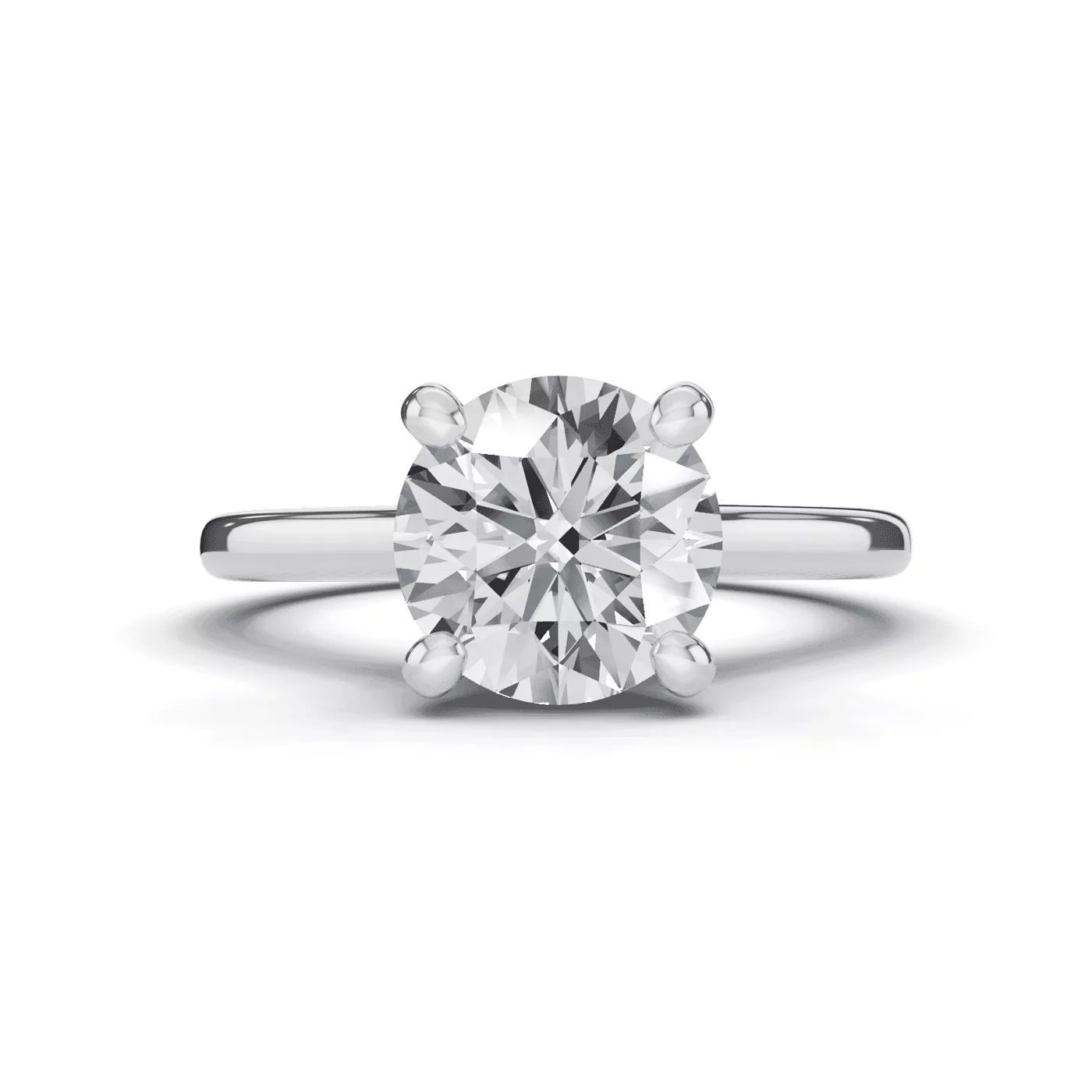 Cathedral Profile Platinum Engagement Ring
