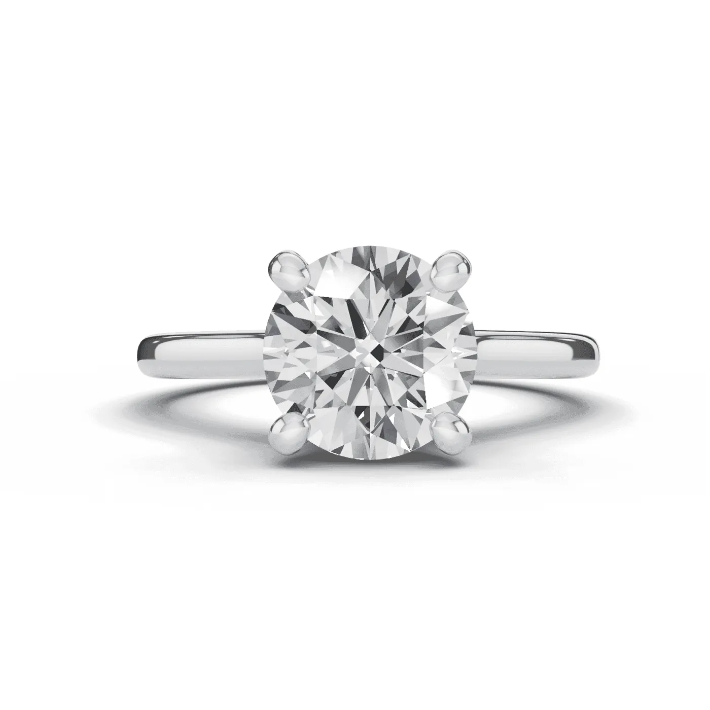 Hidden Halo Sparkle 14K White Gold Engagement Ring