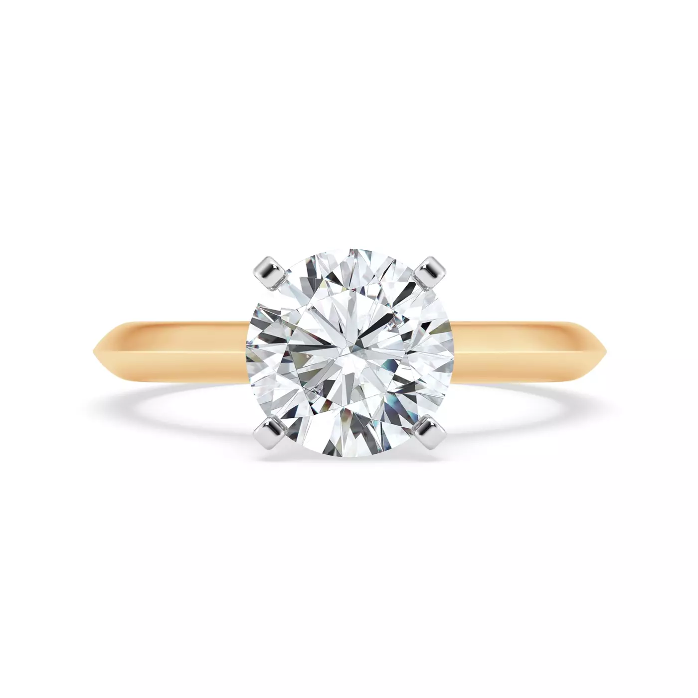 Concealed Halo Sparkle 14K Yellow Gold Engagement Ring