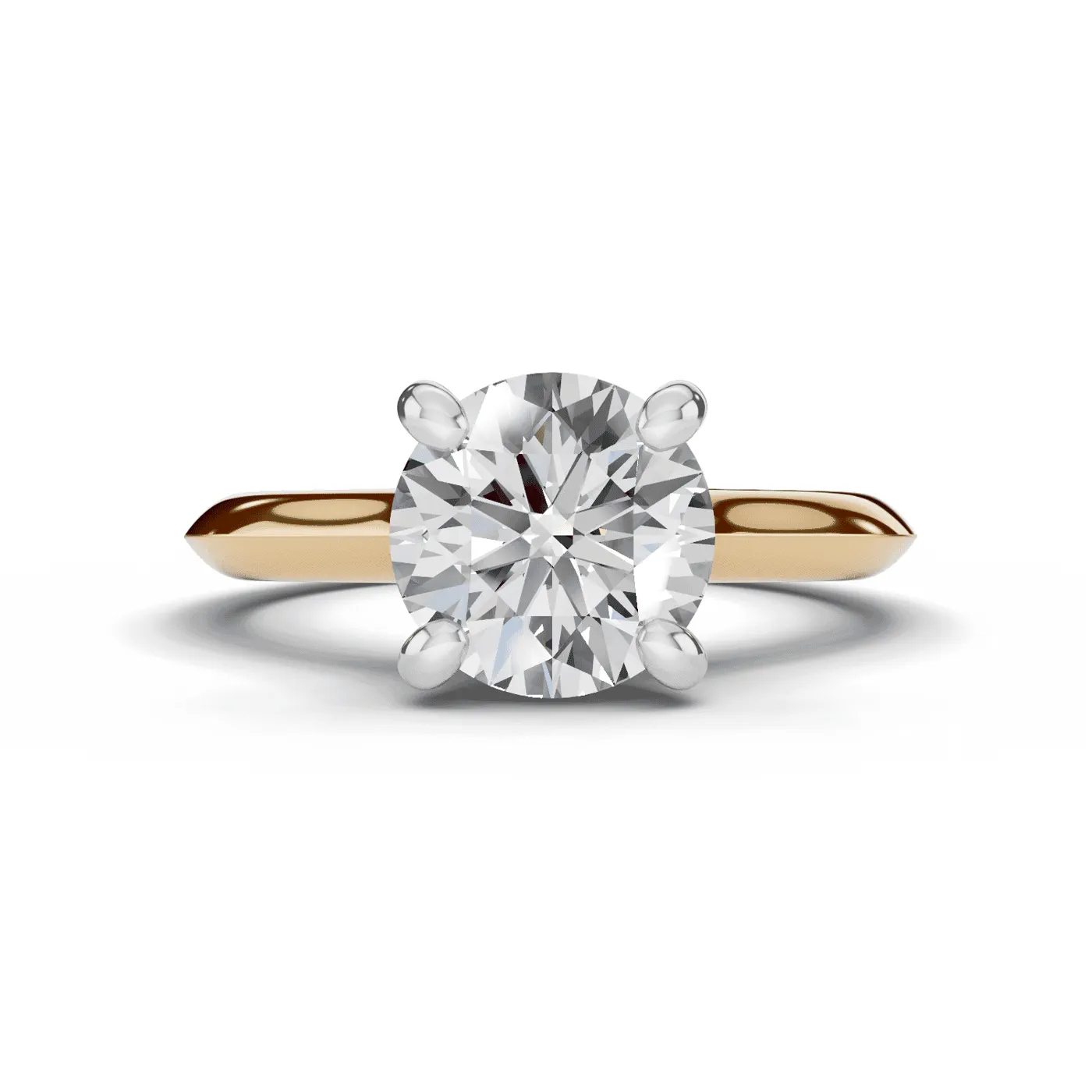 Concealed Halo Sparkle 14K Yellow Gold Engagement Ring