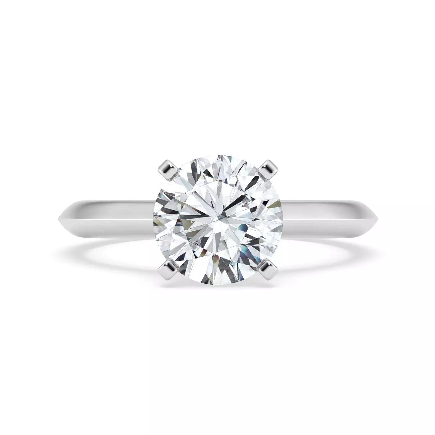 Concealed Halo Sparkle Platinum Engagement Ring