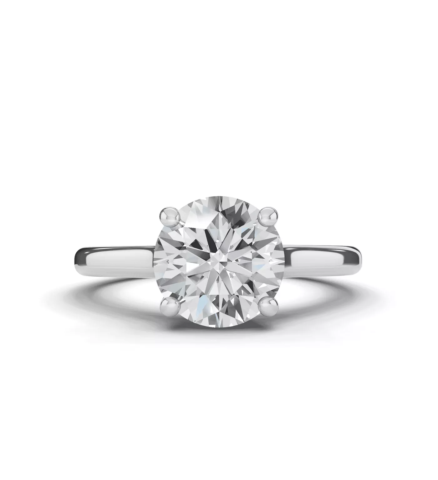 Pure Solitaire Focus Platinum Engagement Ring