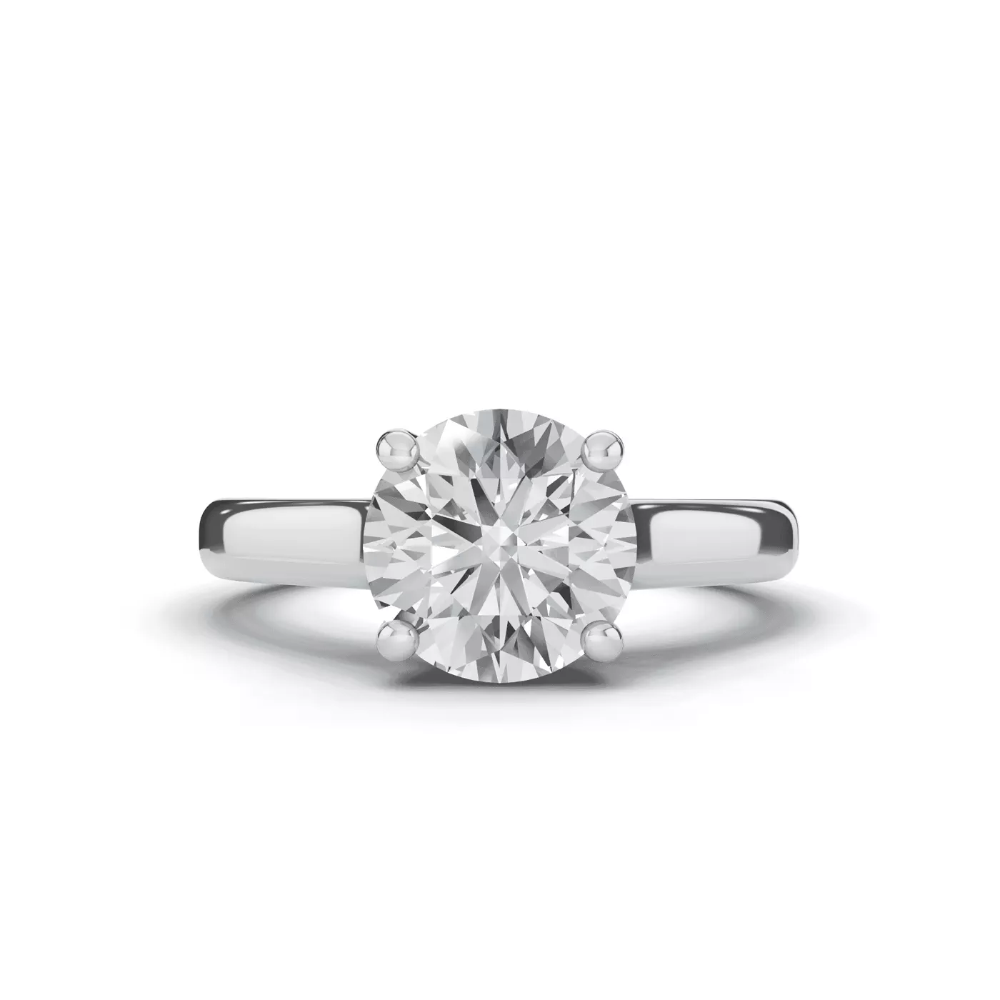 Cathedral Profile Platinum Engagement Ring