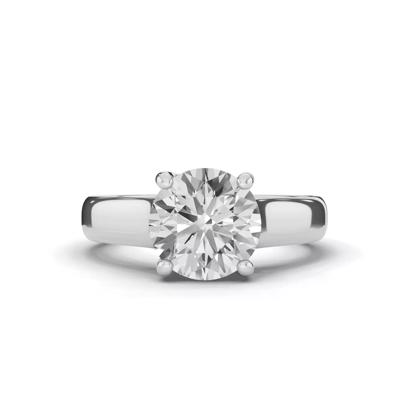 Cathedral Silhouette Platinum Engagement Ring