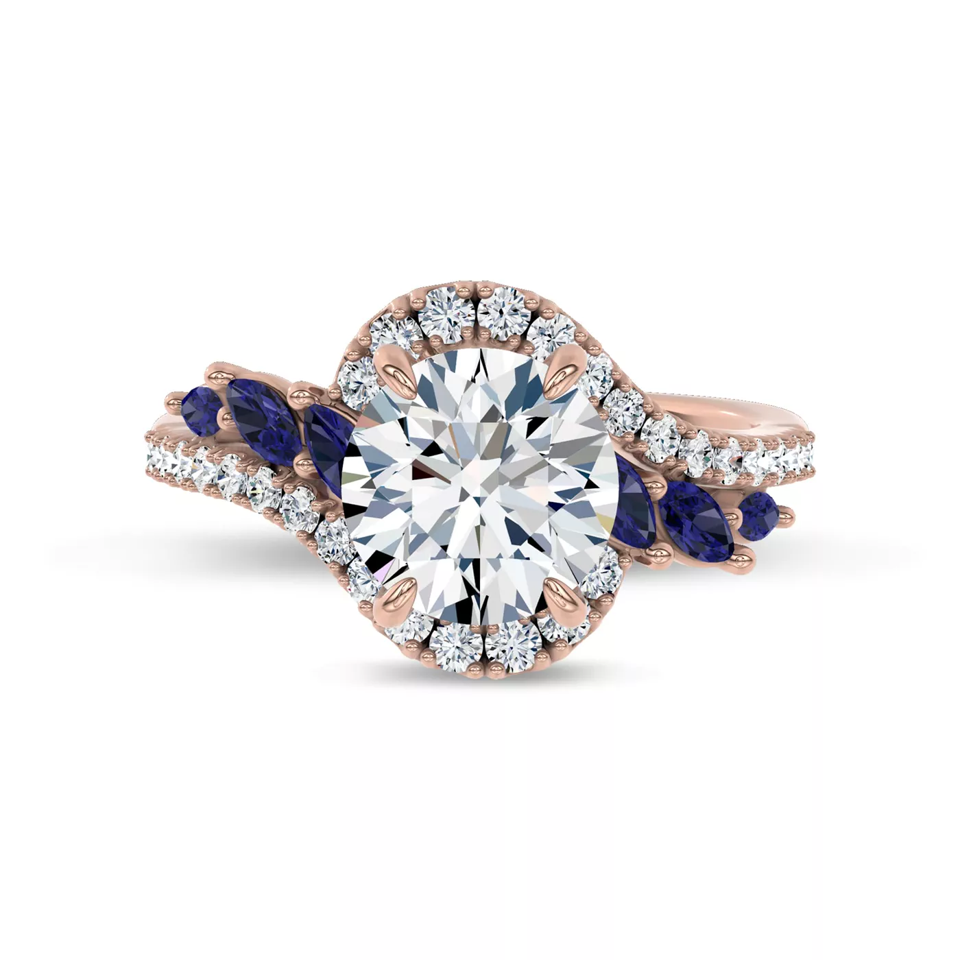 Refined Craftsmanship 14K Rose Gold Engagement Ring
