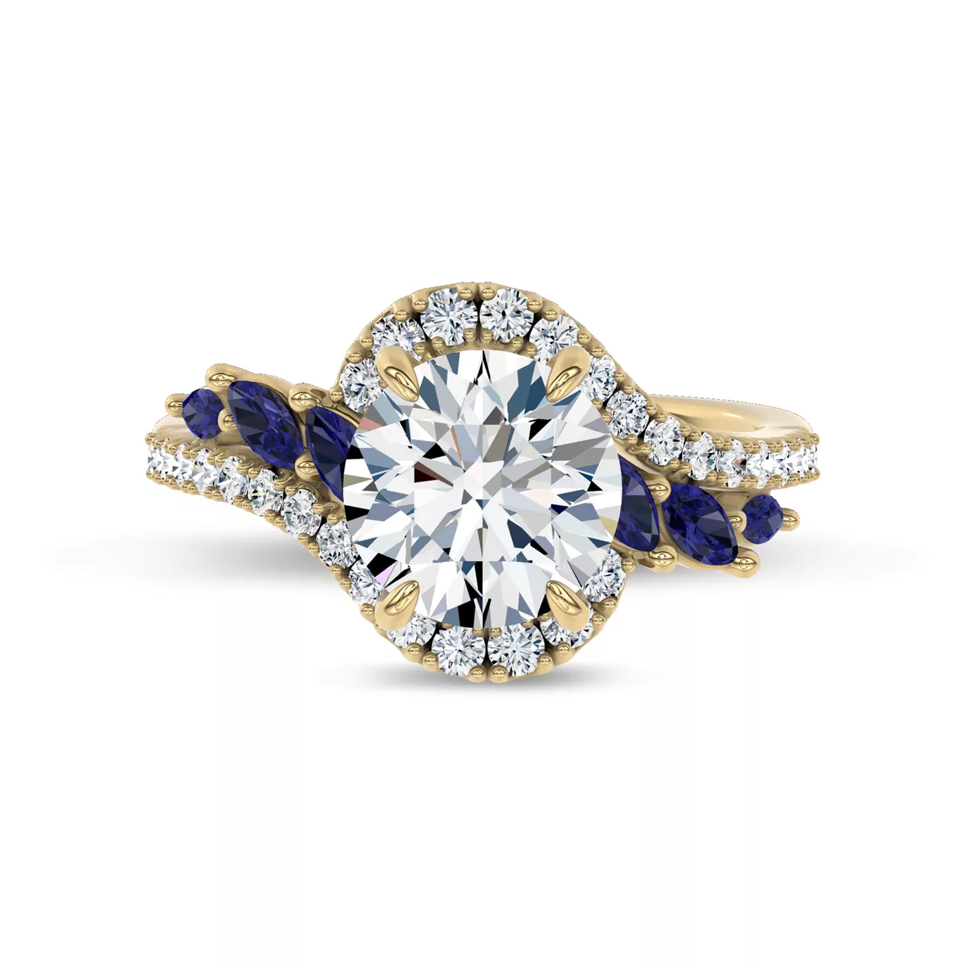 Refined Craftsmanship 14K Yellow Gold Engagement Ring