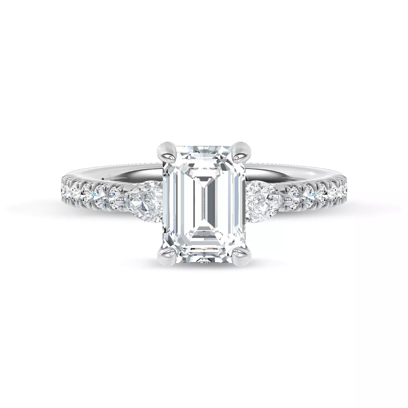 Pear Lab Sides Platinum Engagement Ring