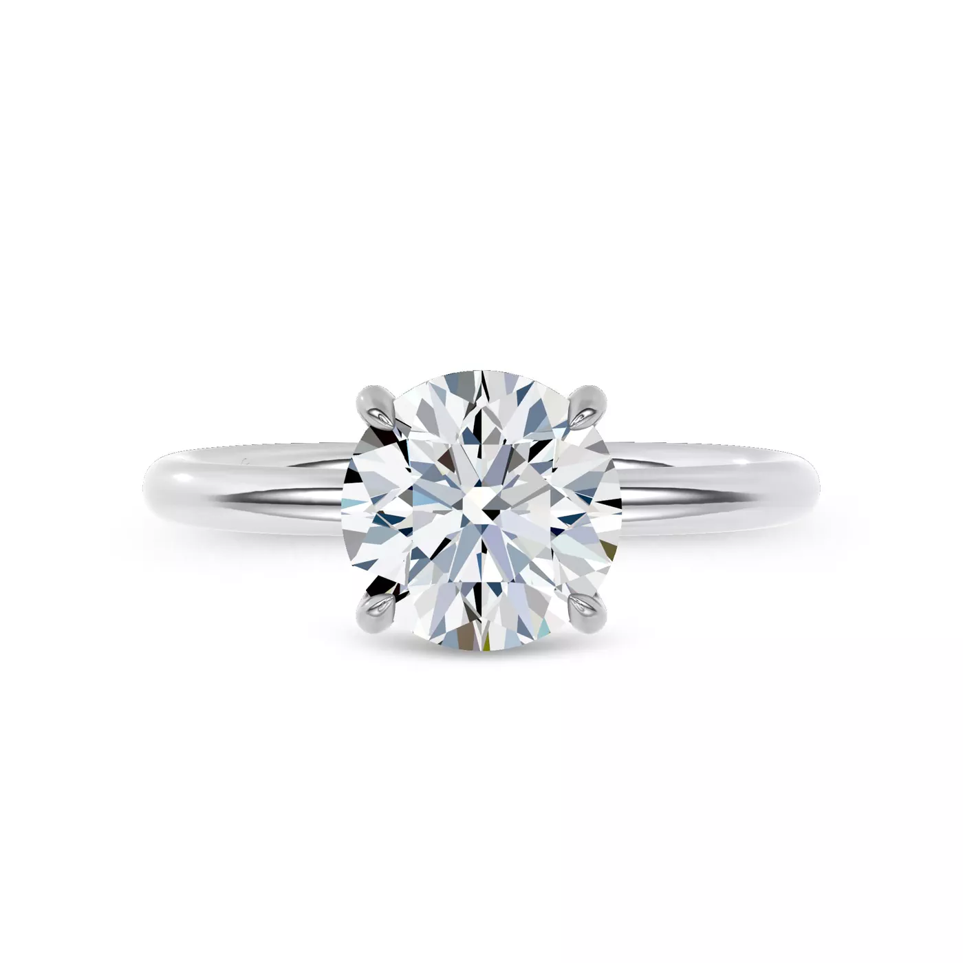 C-Prong Setting Platinum Engagement Ring