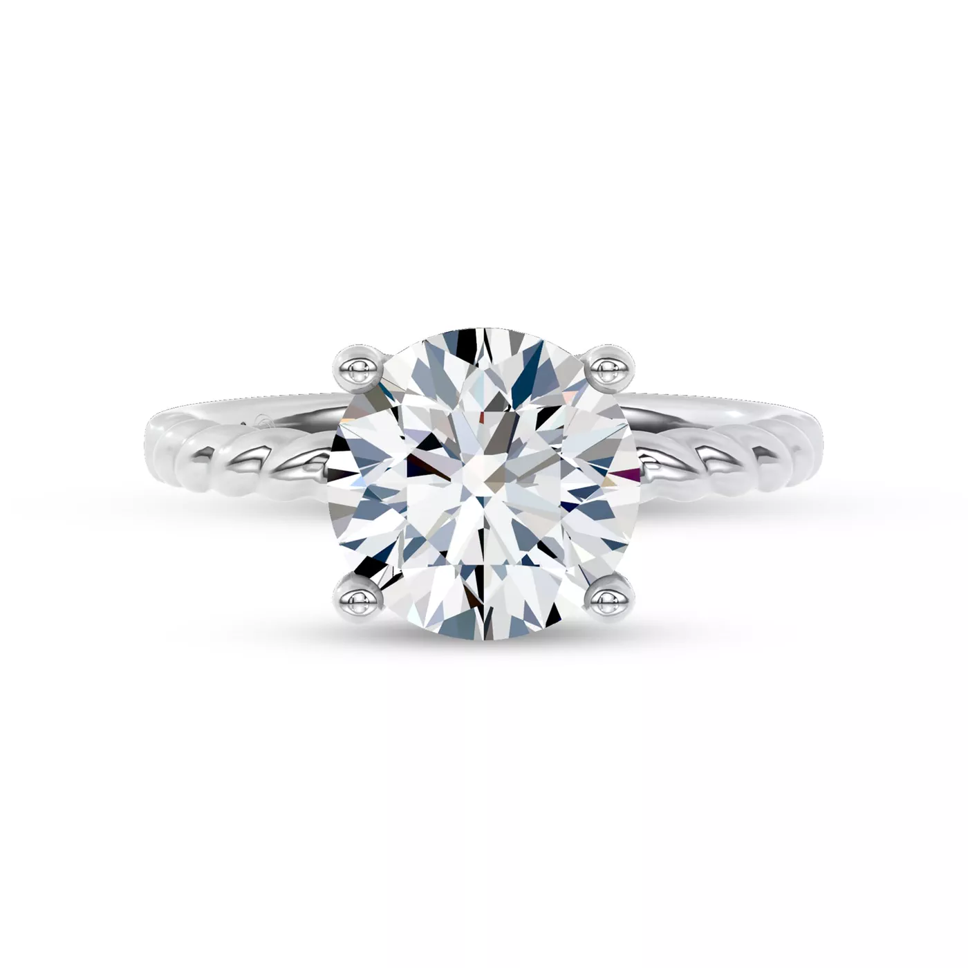 Pure Solitaire Focus 14K White Gold Engagement Ring
