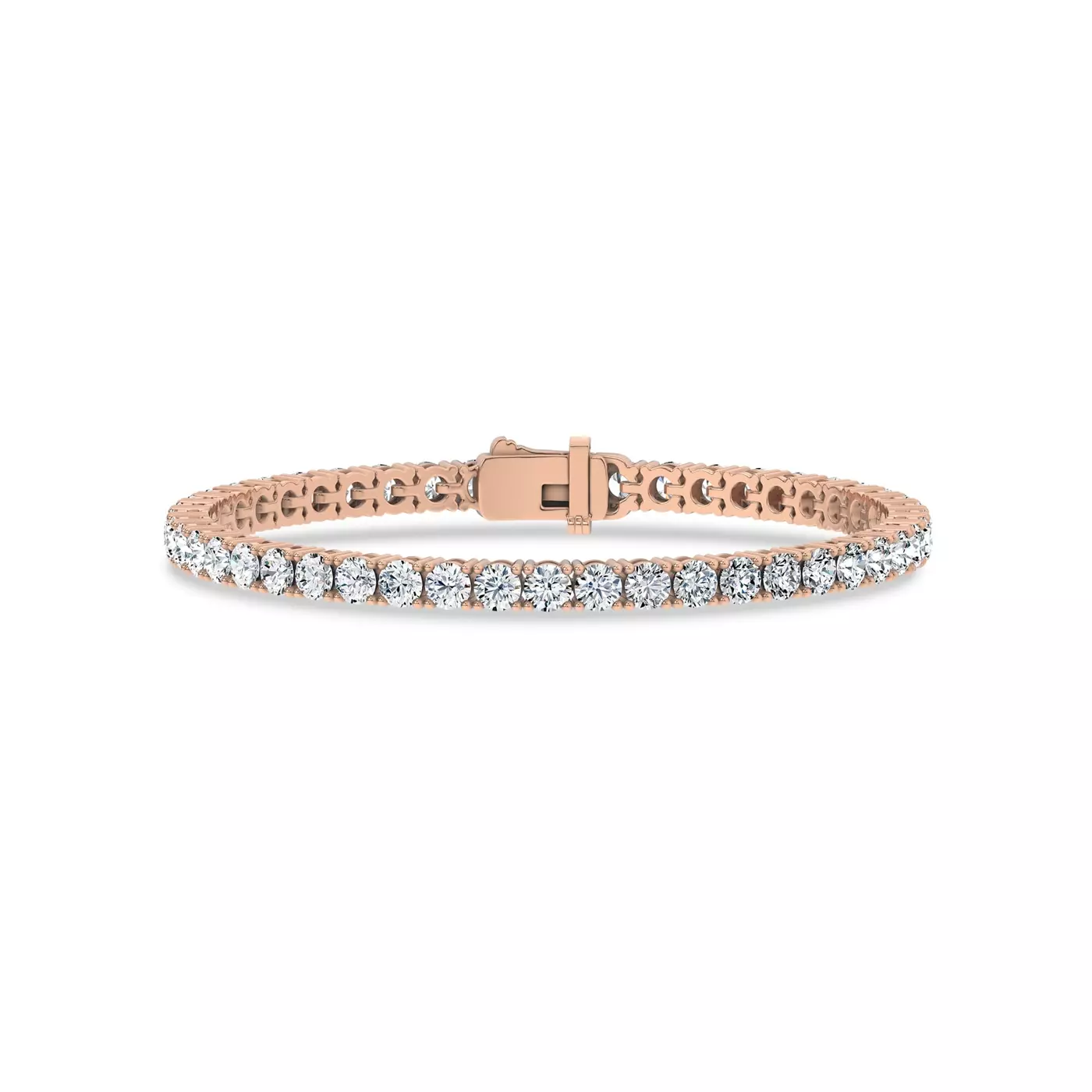 Diamonds, Uninterrupted 14K Rose Gold Engagement Ring