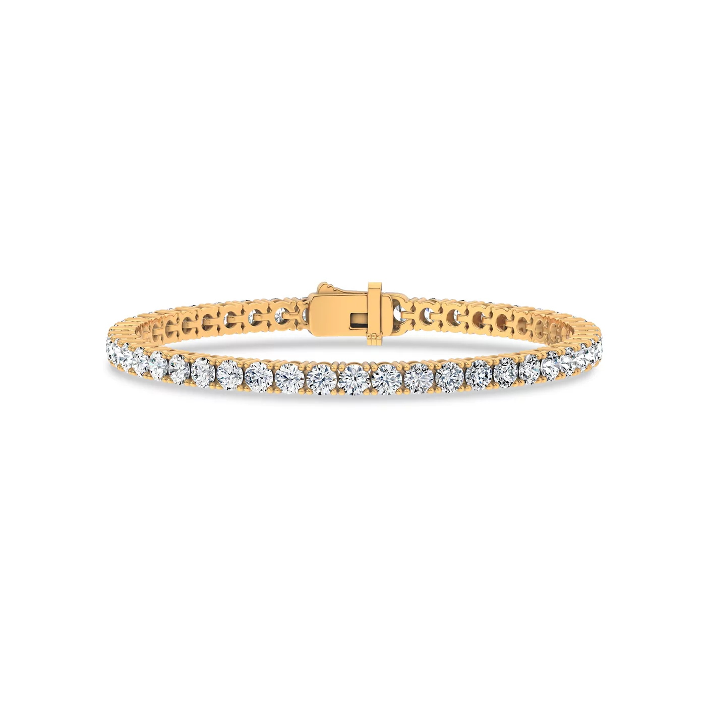 Diamonds, Uninterrupted 18K Yellow Gold Engagement Ring