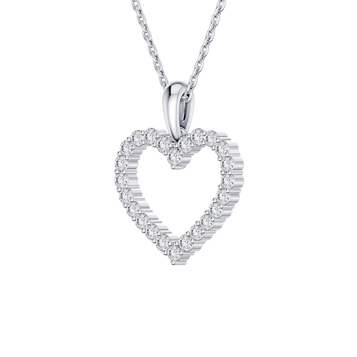 Shape With Meaning 14K White Gold Engagement Ring