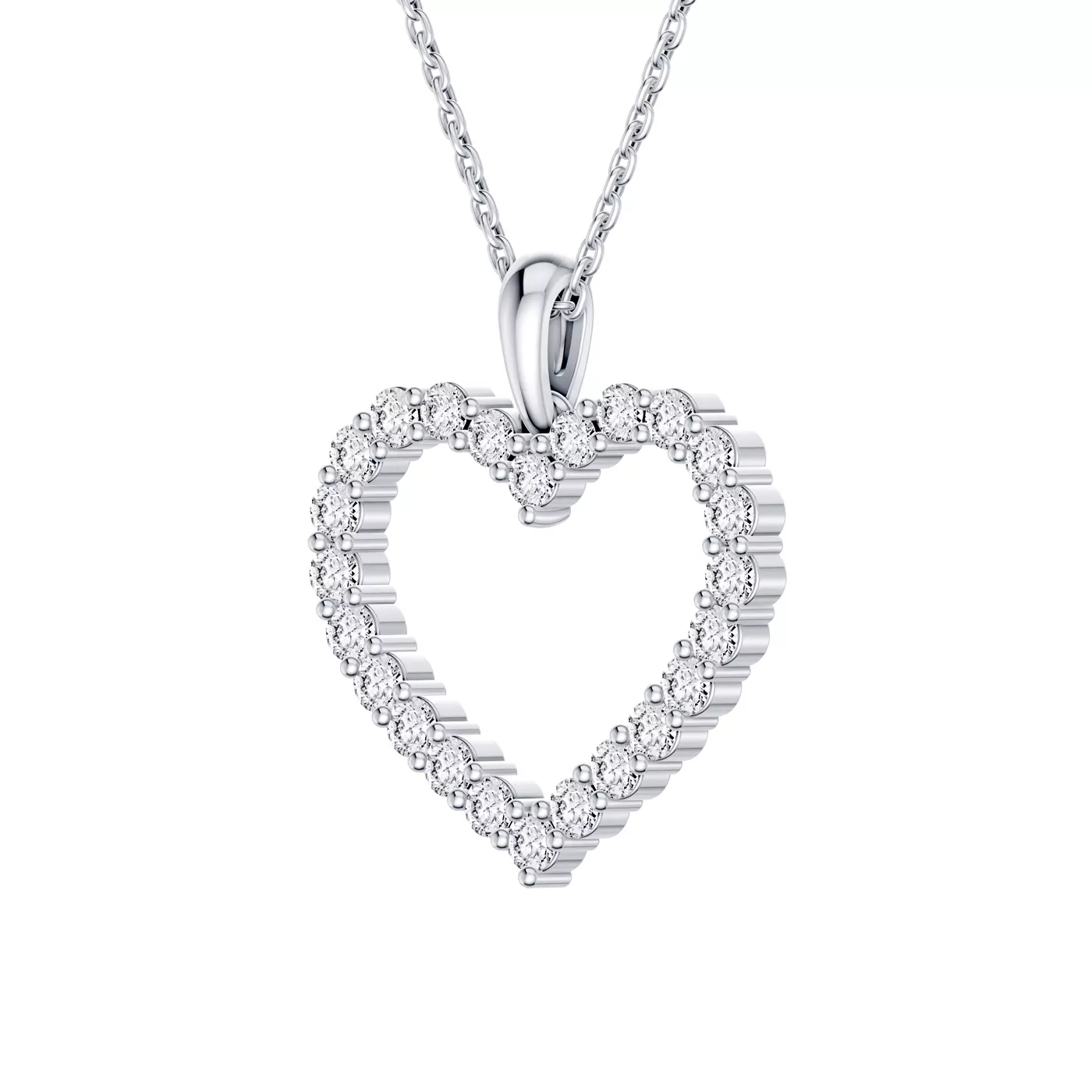Shape With Meaning 14K White Gold Engagement Ring