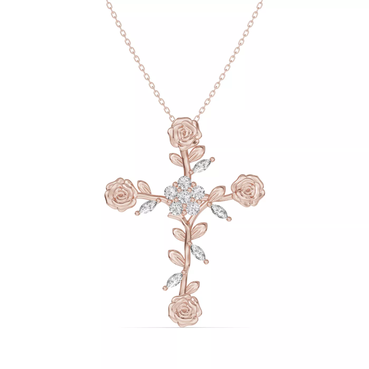 Sacred Silhouette 18K Rose Gold Engagement Ring