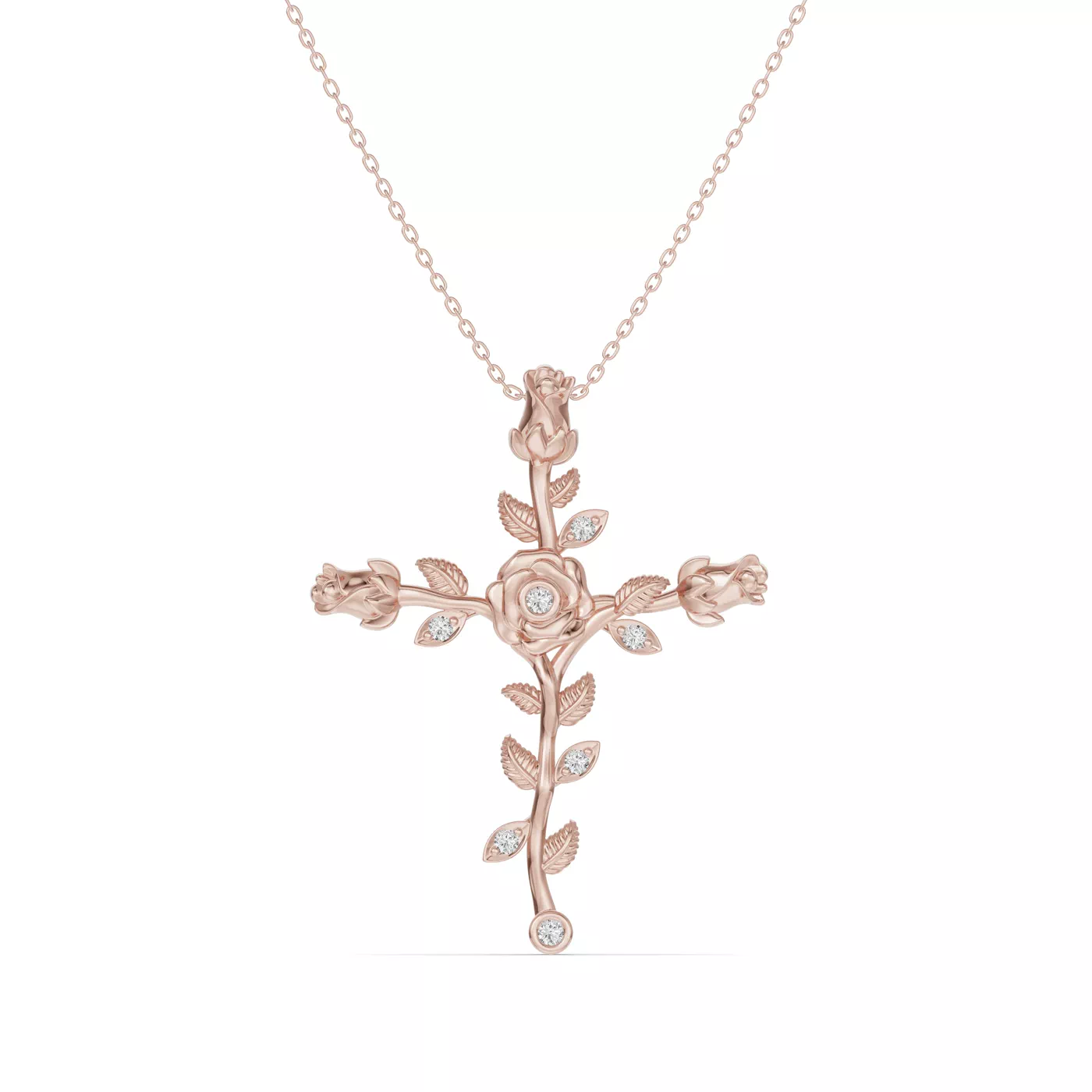 Sacred Silhouette 18K Rose Gold Engagement Ring