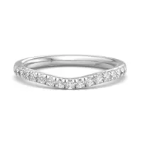 Lylah Curved Pavé Band - Platinum