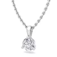 Katherine Solitaire Pendant - Platinum