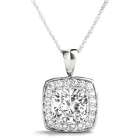 Dinah Halo Necklace - Platinum
