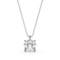Reislin Traditional Solitaire Diamond Necklace - Platinum