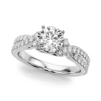 Coralia Pave Diamond Engagement Ring - Platinum