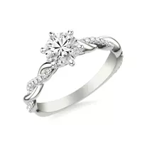 Darcy Diamond Twist Engagement Ring - Platinum
