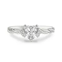 2.01 Carat Heart Lab Diamond Kayleigh Diamond Twist Engagement Ring ...