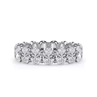 Oval Cut Lab Diamond Eternity Ring (4.0 ct. tw.) - Platinum