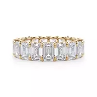 U-Prong Emerald-Cut Lab Diamond Eternity Band (6.00ct. tw.) - 14K