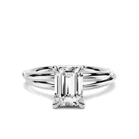 Avalon Crossover 1.00 ct. Emerald-Cut Lab Engagement Ring - Platinum