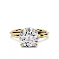 Avalon Double Crossover Hidden Halo 3.00 ct. Round Lab Engagement Ring ...